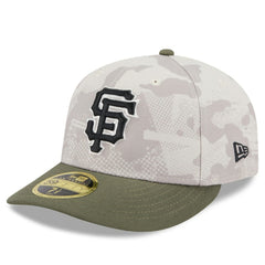 San Francisco Giants 2025 Armed Forces Day Low Profile 59FIFTY Fitted Hat - Light Beige/Olive | New Era