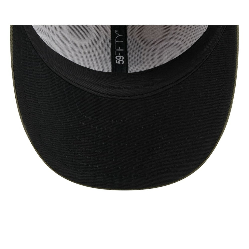 Seattle Mariners 2025 Armed Forces Day Low Profile 59FIFTY Fitted Hat - Light Beige/Olive | New Era