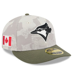 Toronto Blue Jays 2025 Armed Forces Day Low Profile 59FIFTY Fitted Hat - Light Beige/Olive | New Era