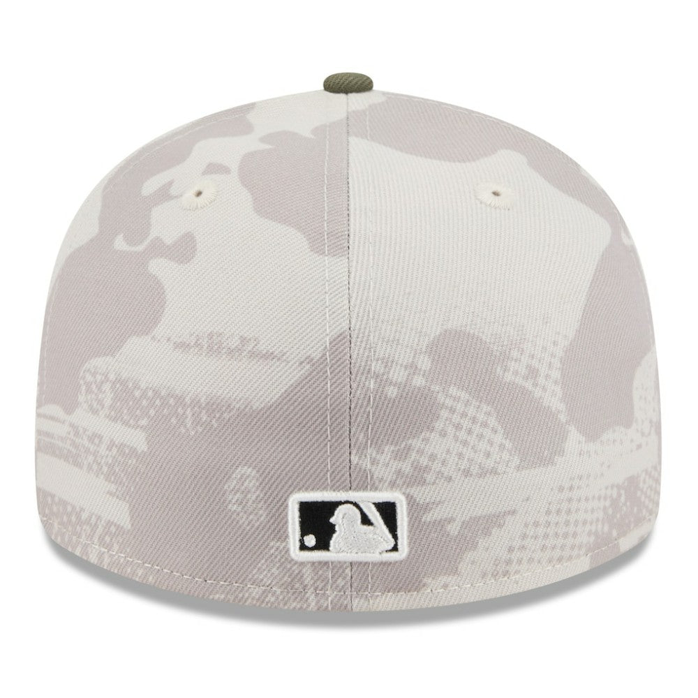 Toronto Blue Jays 2025 Armed Forces Day Low Profile 59FIFTY Fitted Hat - Light Beige/Olive | New Era