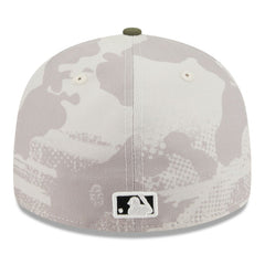 Chicago Cubs 2025 Armed Forces Day Low Profile 59FIFTY Fitted Hat - Light Beige/Olive | New Era