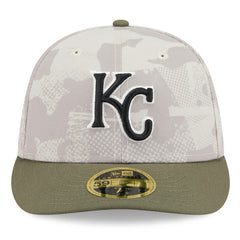 Kansas City Royals 2025 Armed Forces Day Low Profile 59FIFTY Fitted Hat - Light Beige/Olive | New Era