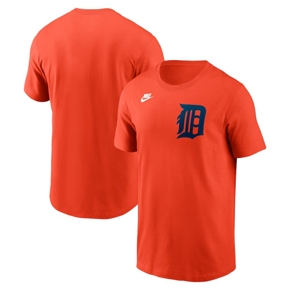 Detroit Tigers Cooperstown Collection Wordmark T-Shirt - Orange | Nike