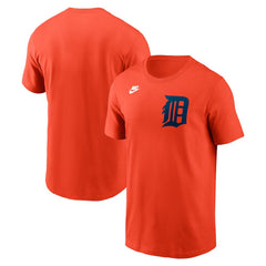 Detroit Tigers Cooperstown Collection Wordmark T-Shirt - Orange | Nike