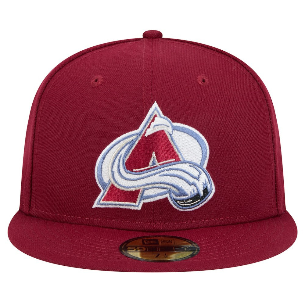 Colorado Avalanche New Era Core 59FIFTY Fitted Hat Burgundy