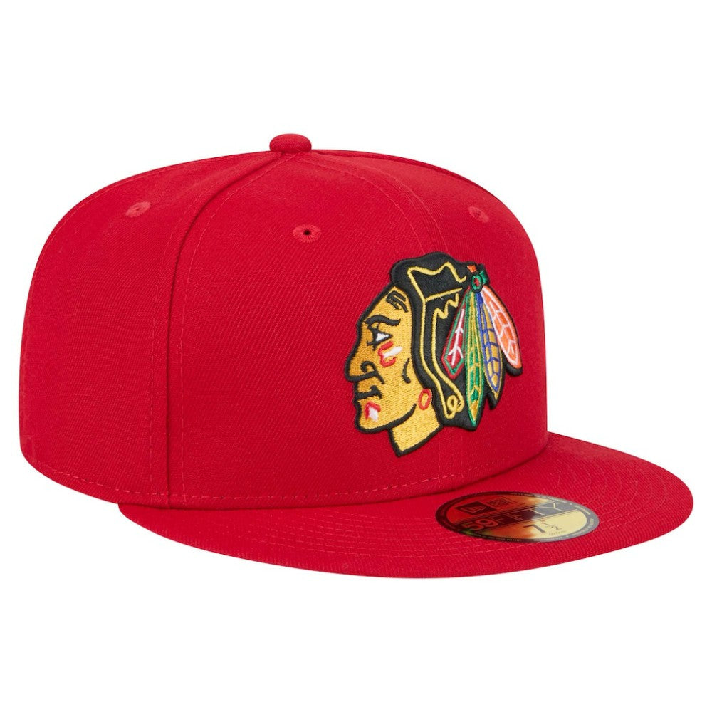 Chicago Blackhawks New Era Core 59FIFTY Fitted Hat Red