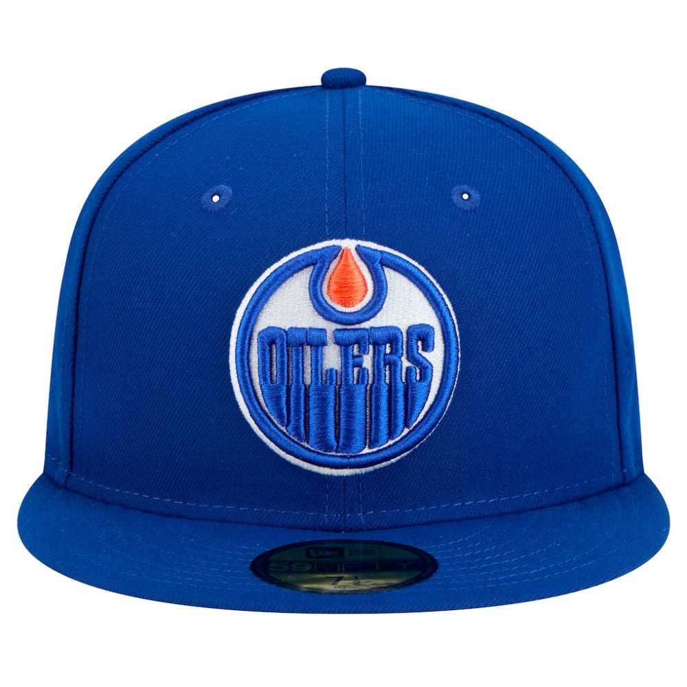 Edmonton Oilers New Era Core 59FIFTY Fitted Hat Royal