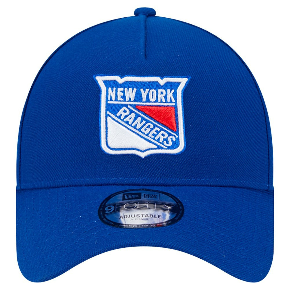 New York Rangers New Era Core A-Frame 9FORTY Adjustable Hat Blue