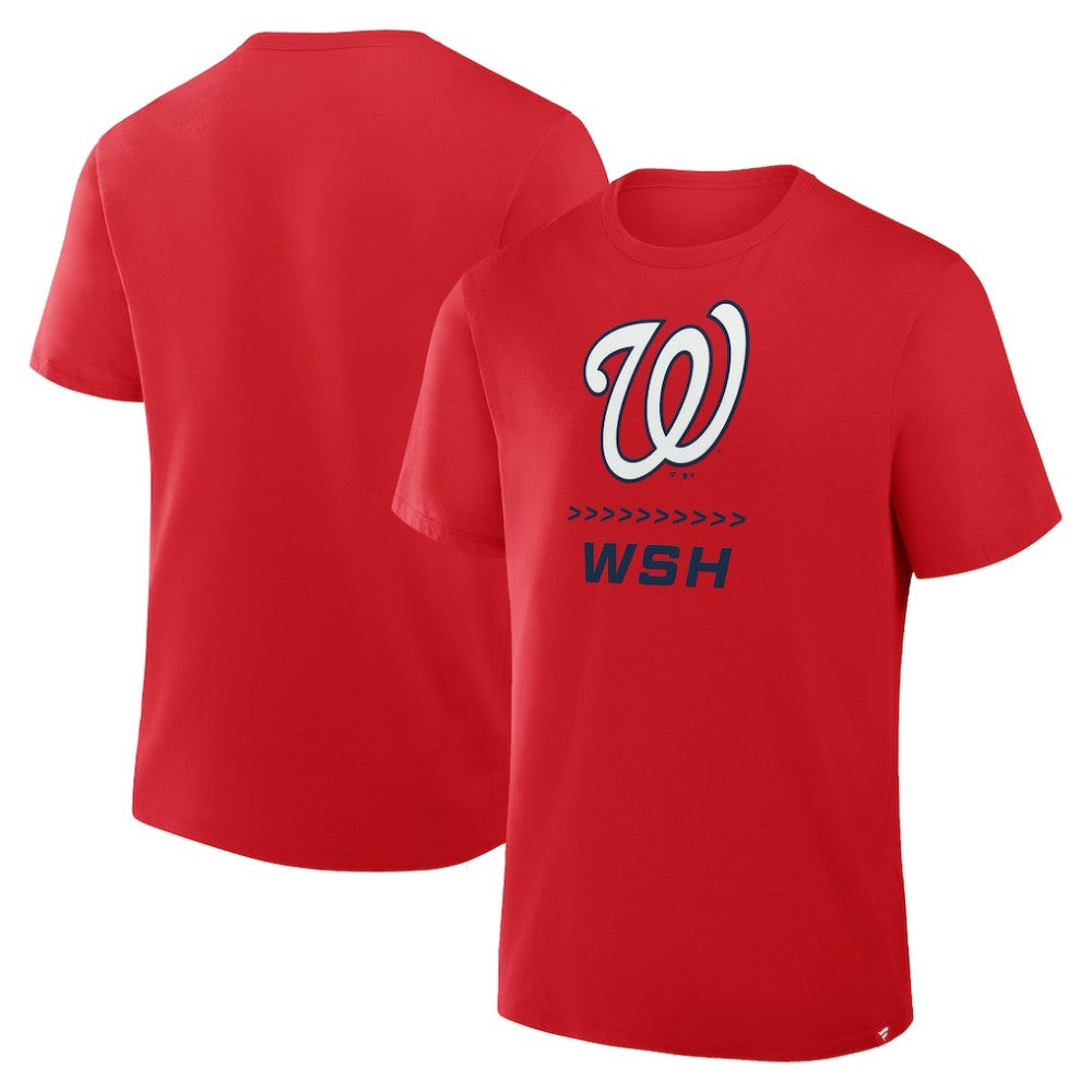 Washington Nationals Clubhouse Legacy Side Swipe T-Shirt - Red