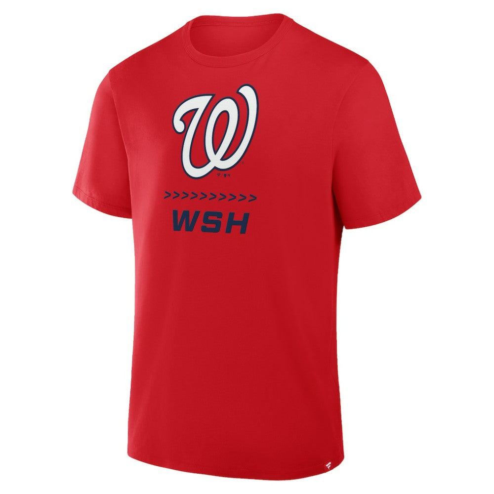 Washington Nationals Clubhouse Legacy Side Swipe T-Shirt - Red