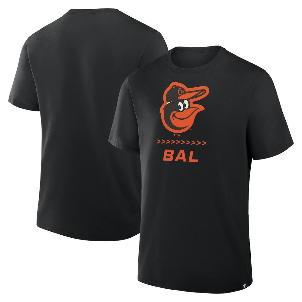 Baltimore Orioles Clubhouse Legacy Side Swipe T-Shirt - Black