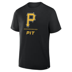 Pittsburgh Pirates Clubhouse Legacy Side Swipe T-Shirt - Black