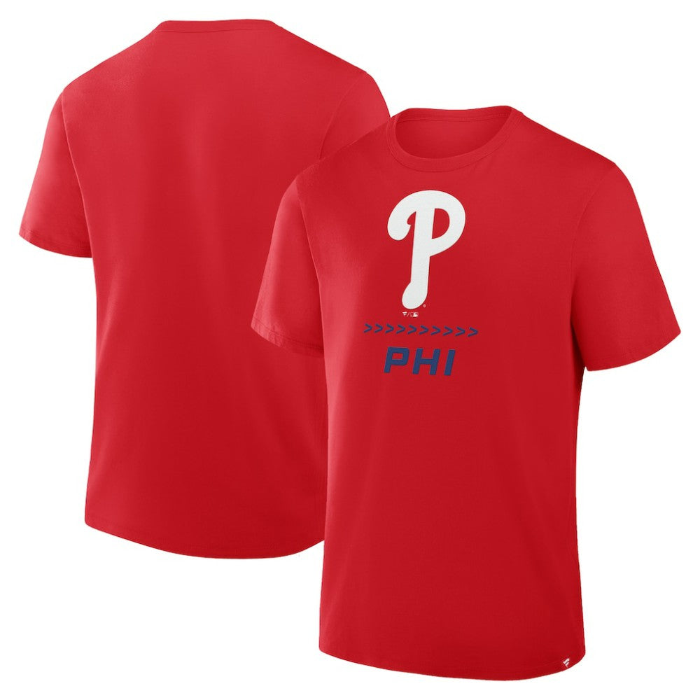 Philadelphia Phillies Clubhouse Legacy Side Swipe T-Shirt - Red