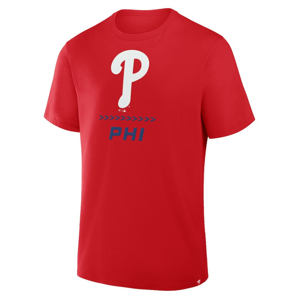 Philadelphia Phillies Clubhouse Legacy Side Swipe T-Shirt - Red