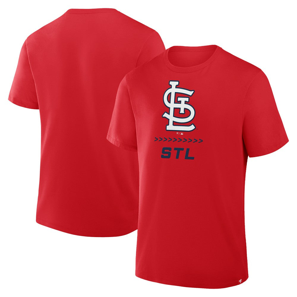 St. Louis Cardinals Clubhouse Legacy Side Swipe T-Shirt - Red