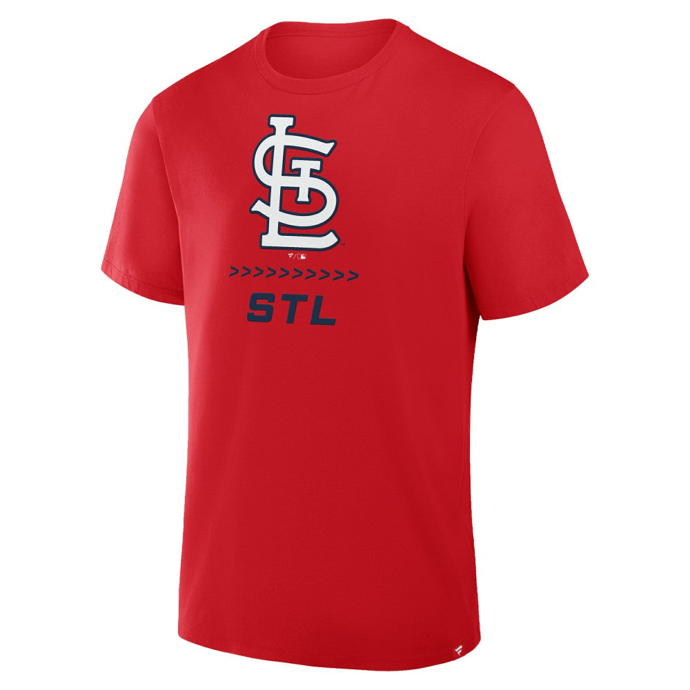 St. Louis Cardinals Clubhouse Legacy Side Swipe T-Shirt - Red