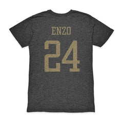 Enzo Fernández Argentina National Team 1863FC Player Vintage Tri-Blend T-Shirt - Black discount