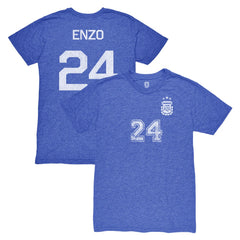 Enzo Fernández Argentina National Team 1863FC Player Vintage Tri-Blend T-Shirt - Blue outlet