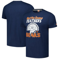 Chicago Bears Homage Unisex Ruffle Some Feathers Tri-Blend T-Shirt - Navy outlet