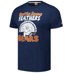 Chicago Bears Homage Unisex Ruffle Some Feathers Tri-Blend T-Shirt - Navy outlet
