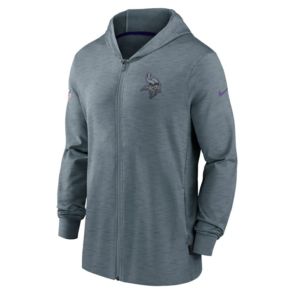 Minnesota Vikings 2022/23 Sideline Pop Performance Full-Zip Hoodie - Gray | Nike outlet