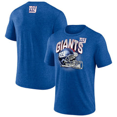 New York Giants Tri-Blend Helmet End Around T-Shirt - Heather Royal sale