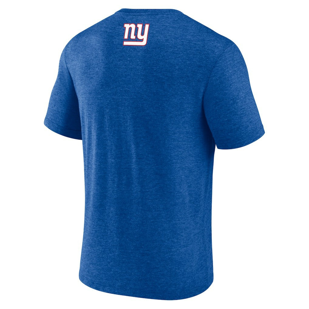 New York Giants Tri-Blend Helmet End Around T-Shirt - Heather Royal sale