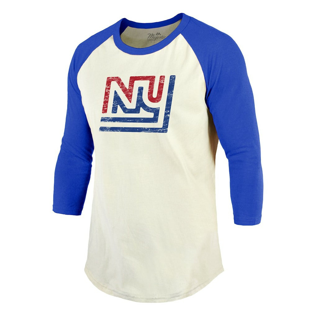 Lawrence Taylor New York Giants Majestic Threads Retired Player Name & Number 3/4 Raglan Sleeve T-Shirt  - Cream/Red discount