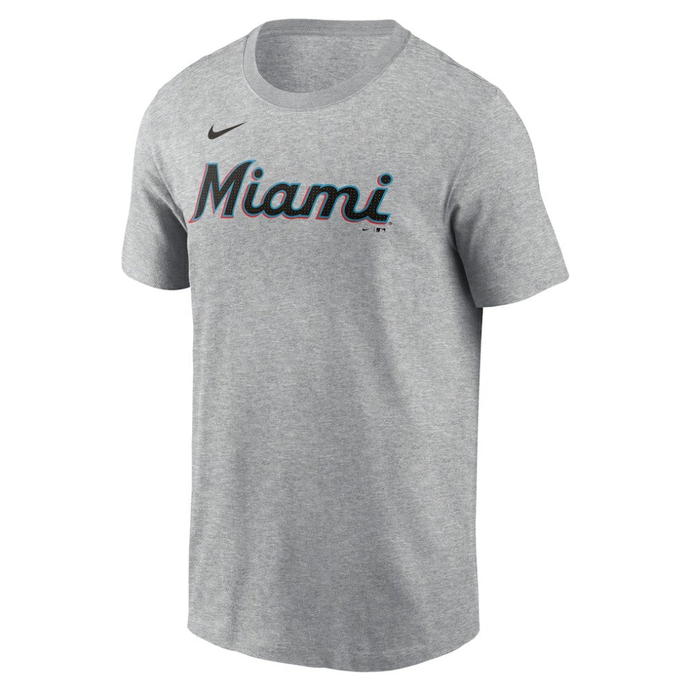 Sandy Alcantara Miami Marlins Fuse Name & Number T-Shirt - Heather Gray | Nike