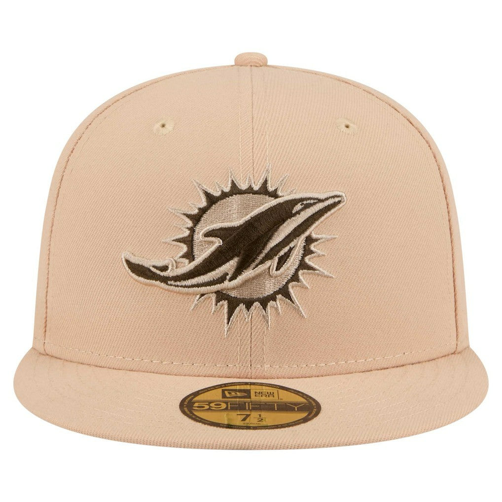 Miami Dolphins New Era Candied Pecan 59FIFTY Fitted Hat - Tan sale