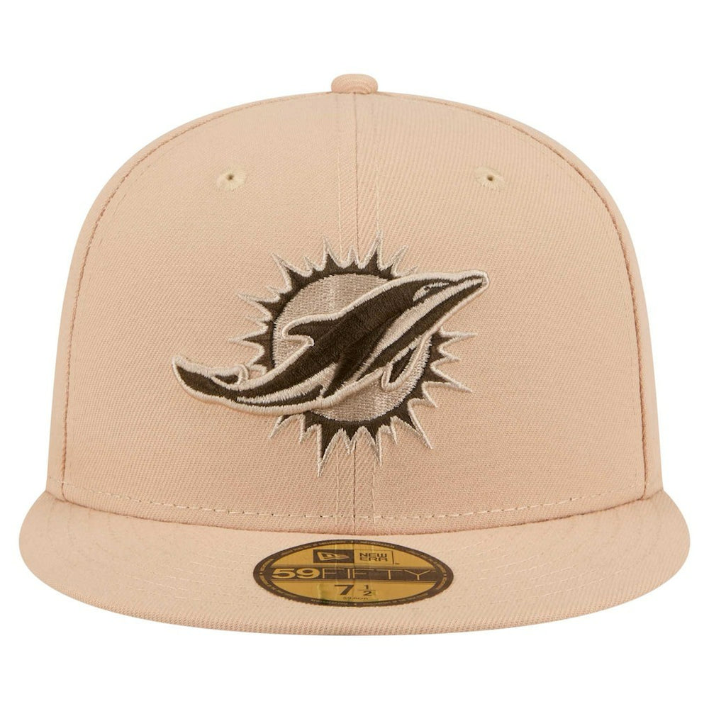 Miami Dolphins New Era Candied Pecan 59FIFTY Fitted Hat - Tan sale