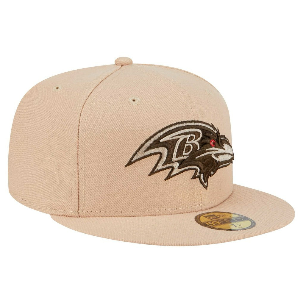 Baltimore Ravens New Era Candied Pecan 59FIFTY Fitted Hat - Tan on sale