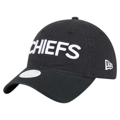 Kansas City Chiefs New Era Women's Cece 9TWENTY Adjustable Hat - Black for sale