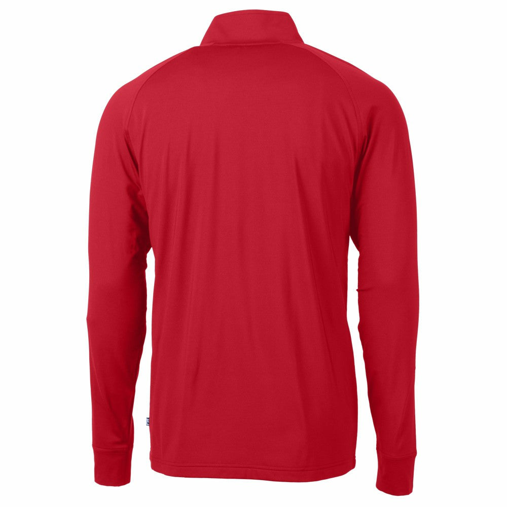Cincinnati Reds Cutter & Buck Adapt Eco Knit Stretch Recycled Big & Tall Quarter-Zip Pullover Top - Red