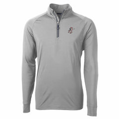 Cincinnati Reds Cutter & Buck Adapt Eco Knit Stretch Recycled Big & Tall Quarter-Zip Pullover Top - Gray