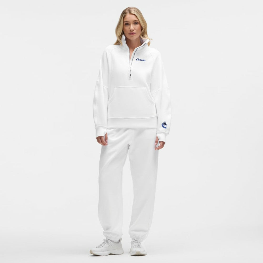 Vancouver Canucks lululemon Women's Scuba Oversized Half Zip Top White