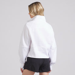 Chicago Blackhawks lululemon Women's Scuba Oversized Half Zip Top White