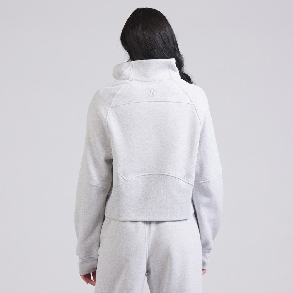 Edmonton Oilers lululemon Women's Scuba Oversized Half Zip Top Heather Gray