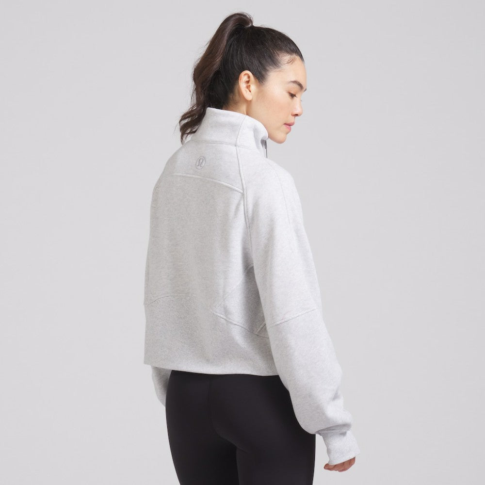 Chicago Blackhawks lululemon Women's Scuba Oversized Half Zip Top Heather Gray