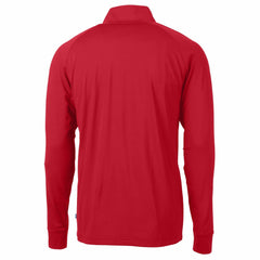 Cleveland Guardians Cutter & Buck Big & Tall Adapt Eco Knit Stretch Recycled Quarter-Zip Pullover Top - Red