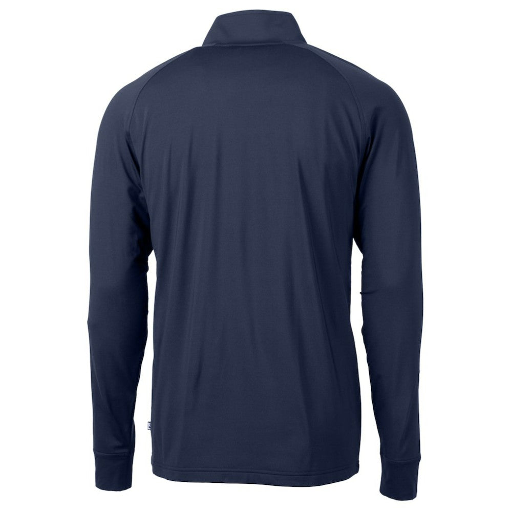 Washington Nationals Cutter & Buck Big & Tall Adapt Eco Knit Stretch Recycled Quarter-Zip Pullover Top - Navy