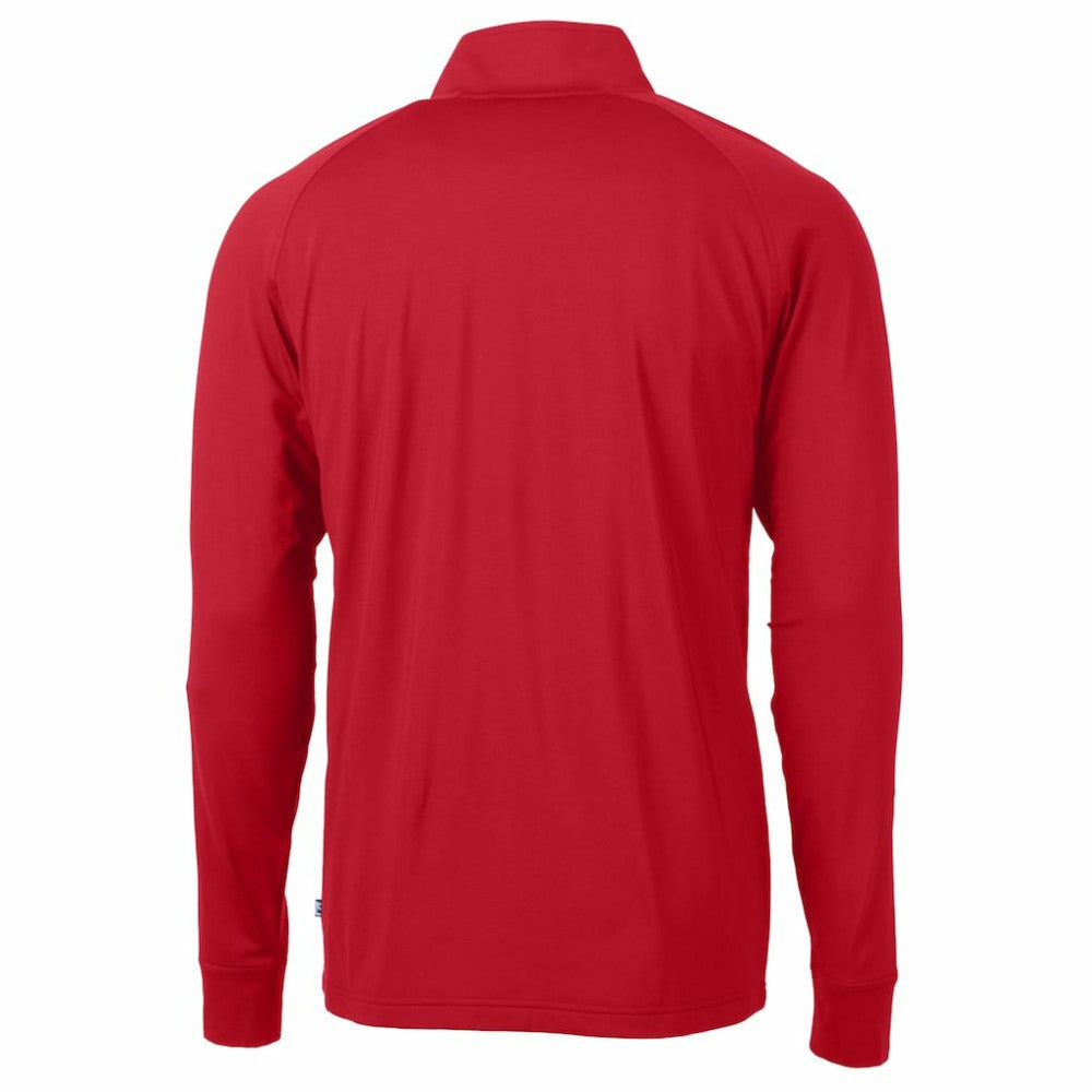Philadelphia Phillies Cutter & Buck Big & Tall Adapt Eco Knit Stretch Recycled Quarter-Zip Pullover Top - Red
