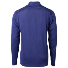 Kansas City Royals Cutter & Buck Virtue Eco Pique Micro Stripe Recycled Quarter-Zip Pullover Top - Royal