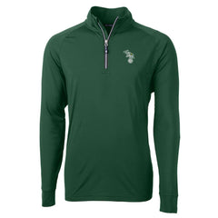 Athletics Cutter & Buck Stomper Adapt Eco Knit Stretch Recycled Quarter-Zip Pullover Top - Hunter Green
