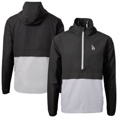 Los Angeles Dodgers Cutter & Buck Charter Eco Recycled Half-Zip Anorak Jacket - Black