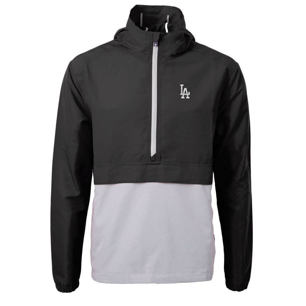 Los Angeles Dodgers Cutter & Buck Charter Eco Recycled Half-Zip Anorak Jacket - Black