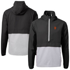 San Francisco Giants Cutter & Buck Charter Eco Recycled Half-Zip Anorak Jacket - Black