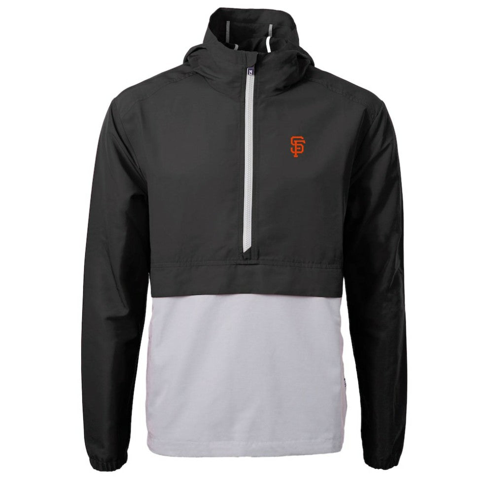 San Francisco Giants Cutter & Buck Charter Eco Recycled Half-Zip Anorak Jacket - Black