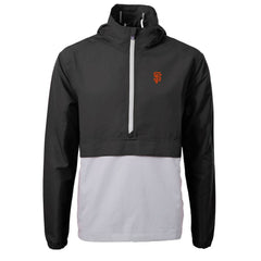San Francisco Giants Cutter & Buck Charter Eco Recycled Half-Zip Anorak Jacket - Black