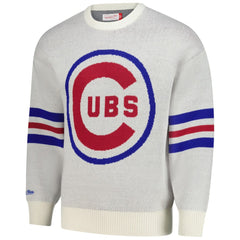 Chicago Cubs Retro Pullover Sweater - Cream | Mitchell & Ness